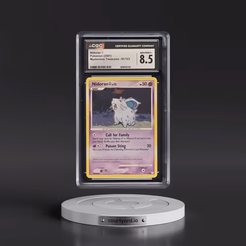 2007 Mysterious Treasures #91/123 Nidoran â?? (CGC 8.5 NM-MT+)