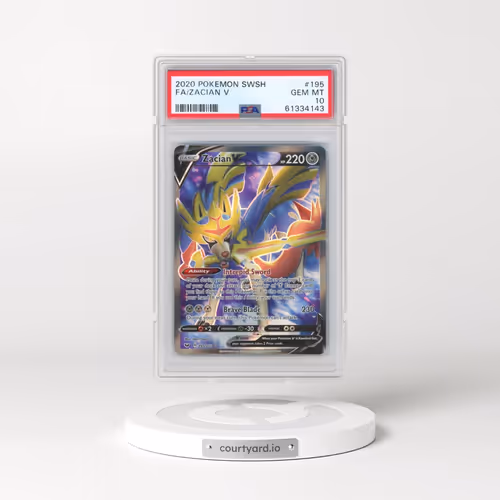 2020 Pokémon Sword & Shield #195 Zacian V - Holo Full Art (PSA 10 GEM MINT)