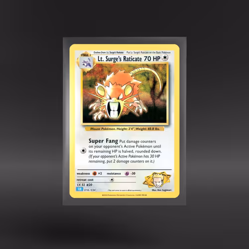 Pokémon TCG Classic - Blastoise #016/034 Lt. Surge's Raticate