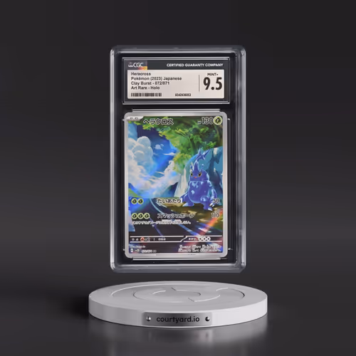 2023 Pokémon Sv2d-Clay Burst #072 Heracross - Art Rare (CGC 9.5 MINT+)