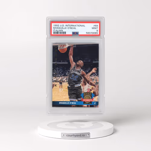 1992 Upper Deck International #69 Shaquille O'Neal - Italian (PSA 9 MINT)