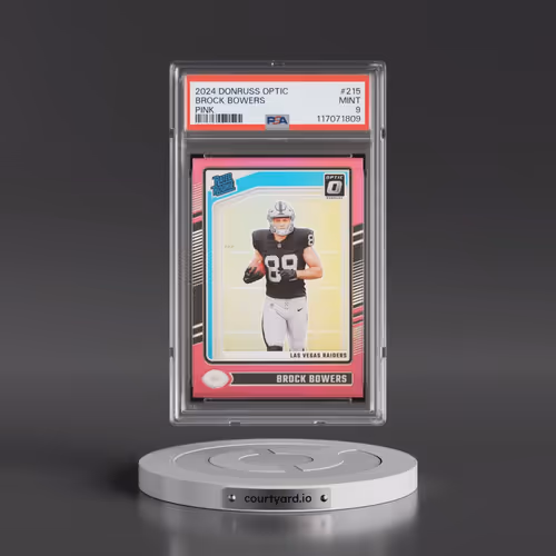 2024 Panini Donruss Optic #215 Brock Bowers - Pink (PSA 9 MINT)