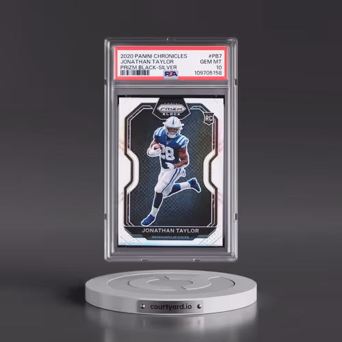2020 Panini Chronicles Prizm Black #PB7 Jonathan Taylor - Silver (PSA 10 GEM MINT)