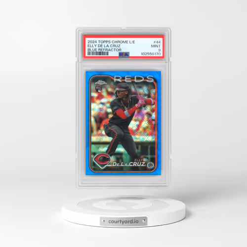 2024 Topps Chrome Logofractor Edition #44 Elly de La Cruz - Blue Refractor (PSA 9 MINT)
