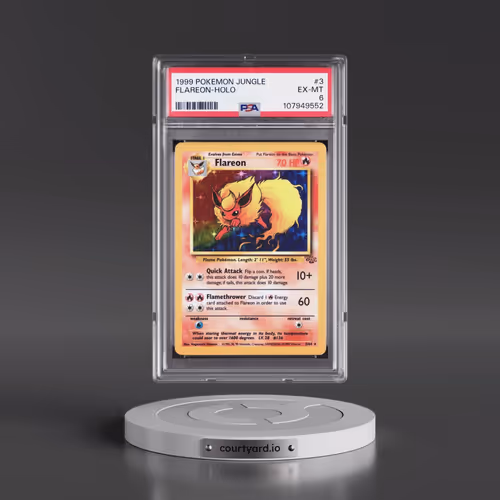 1999 Pokémon Jungle #3 Flareon - Holo (PSA 6 EX-MT)