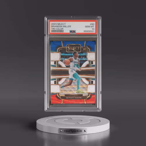 2023 Panini Select #80 Brandon Miller - Tri-Color (PSA 10 GEM MINT)