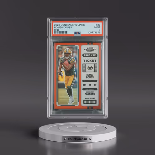 2022 Panini Contenders Optic #89 Romeo Doubs - Red (PSA 9 MINT)