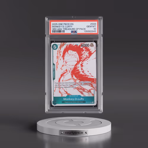 2025 One Piece 3rd Anniversary! One Piece Card Treasure Campaign Pack #033 Monkey D. Luffy (PSA 10 G
