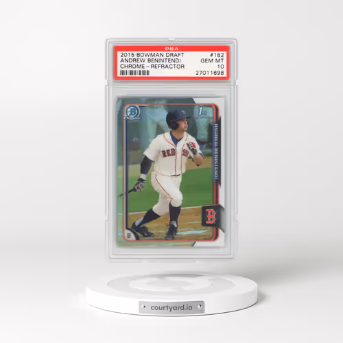 2015 Bowman Draft #182 Andrew Benintendi - Chrome-Refractor (PSA 10 GEM MINT)
