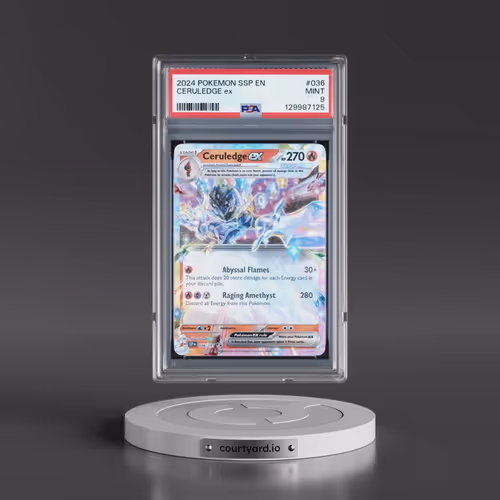 2024 Pokémon Ssp EN-Surging Sparks #036 Ceruledge EX - Holo (PSA 9 MINT)