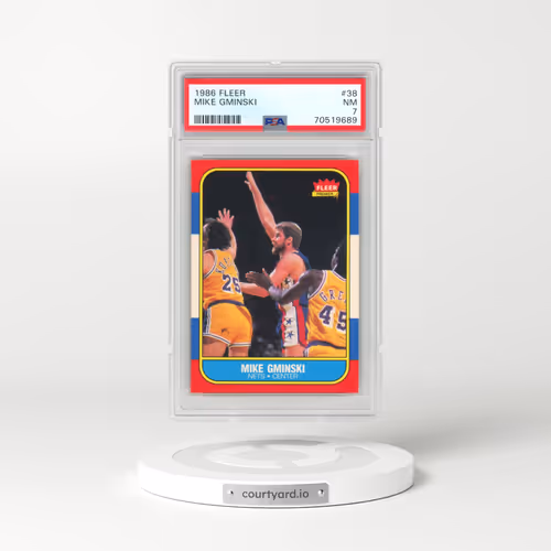 1986 Fleer #38 Mike Gminski (PSA 7 NM)