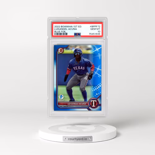 2022 Bowman 1st Edition #BPPF72 Luisangel Acuna - Blue Foil (PSA 10 GEM MINT)