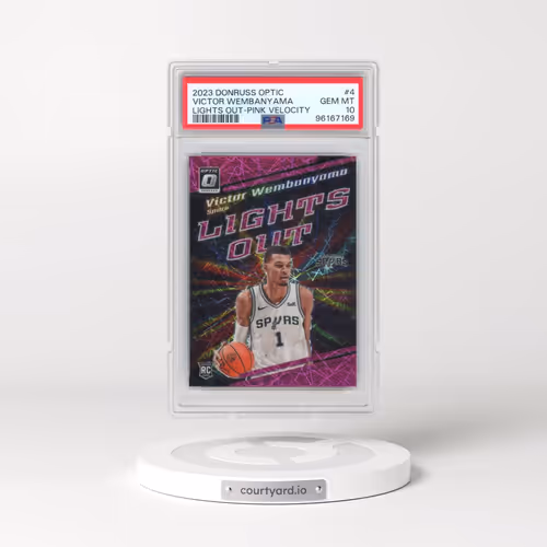 2023 Panini Donruss Optic Lights Out #4 Victor Wembanyama - Pink Velocity (PSA 10 GEM MINT)