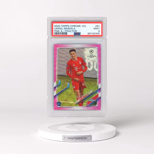 2020 Topps Chrome UEFA Champions League #81 Jamal Musiala - Pink X-Fractor (PSA 9 MINT)
