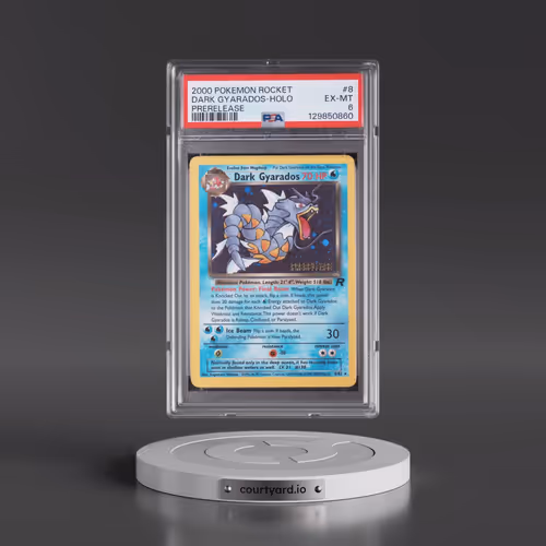 2000 Pokémon Rocket #8 Dark Gyarados - Holo Prerelease (PSA 6 EX-MT)