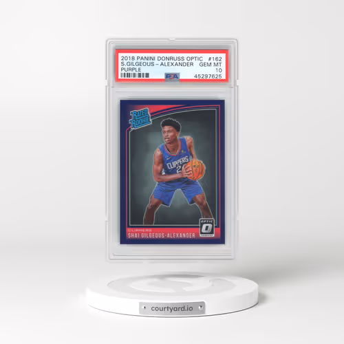 2018 Panini Donruss Optic #162 Shai Gilgeous-Alexander - Purple (PSA 10 GEM MINT)