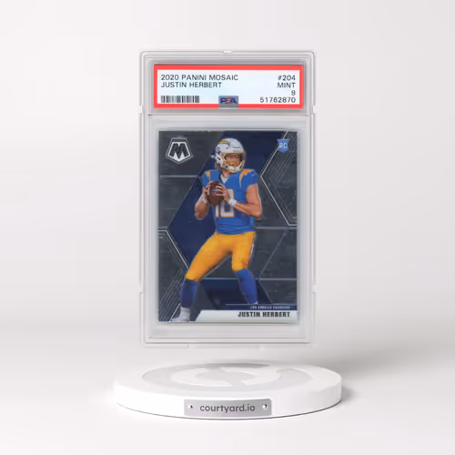 2020 Panini Mosaic #204 Justin Herbert (PSA 9 MINT)