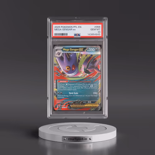 2025 Pokémon Pfl EN-Phantasmal Flames #056 Mega Gengar EX - Holo (PSA 10 GEM MINT)