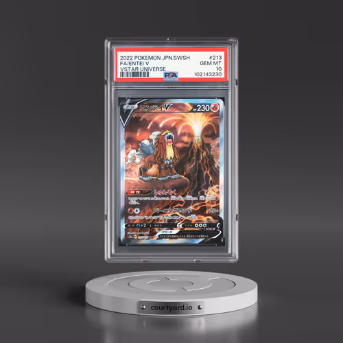 2022 Pokémon Sword & Shield Vstar Universe #213 Entei V - Holo Full Art (PSA 10 GEM MINT)