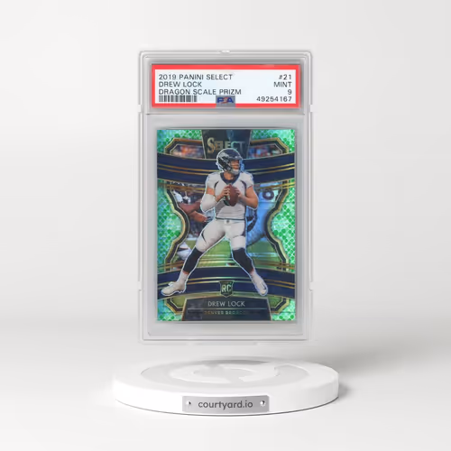 2019 Panini Select #21 Drew Lock - Dragon Scale Prizm (PSA 9 MINT)