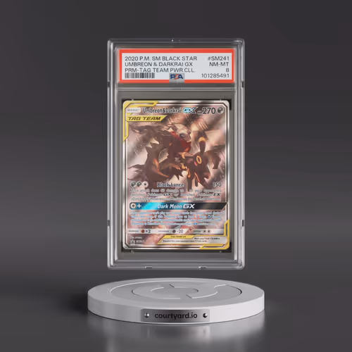 2020 Pokémon SM Black Star Promo #SM241 Umbreon & Darkrai GX - Holo Tag Team Powers Collection (PSA