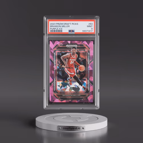 2023 Panini Prizm Draft Picks #63 Brandon Miller - Purple Ice (PSA 9 MINT)