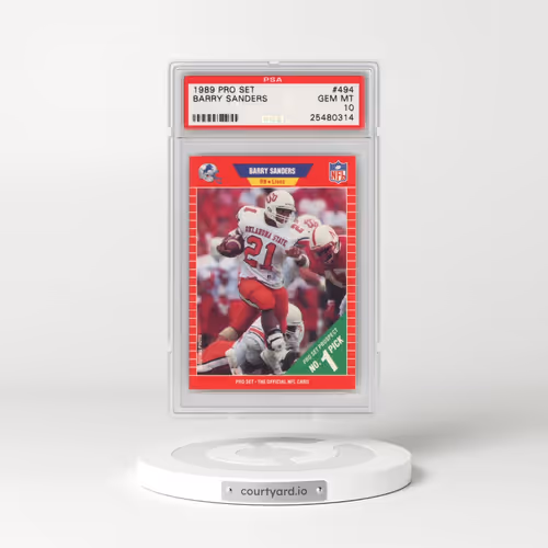 1989 Pro Set #494 Barry Sanders (PSA 10 GEM MINT)