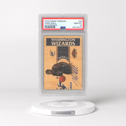 2010 Panini Threads #25 John Wall - Autograph (PSA 10 GEM MINT)