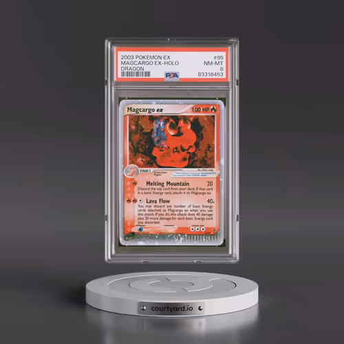 2003 Pokémon EX Dragon #95 Magcargo EX - Holo Holo (PSA 8 NM-MT)