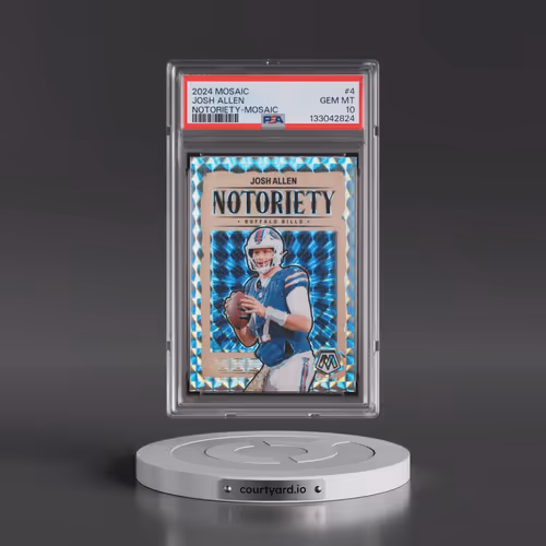 2024 Panini Mosaic Notoriety #4 Josh Allen - Mosaic (PSA 10 GEM MINT)