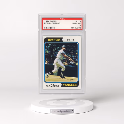 1974 Topps #117 Ron Blomberg (PSA 8 NM-MT)