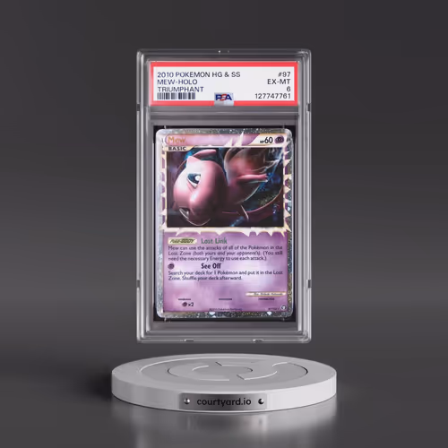2010 Pokémon Heartgold & Soulsilver Triumphant #97 Mew - Holo (PSA 6 EX-MT)