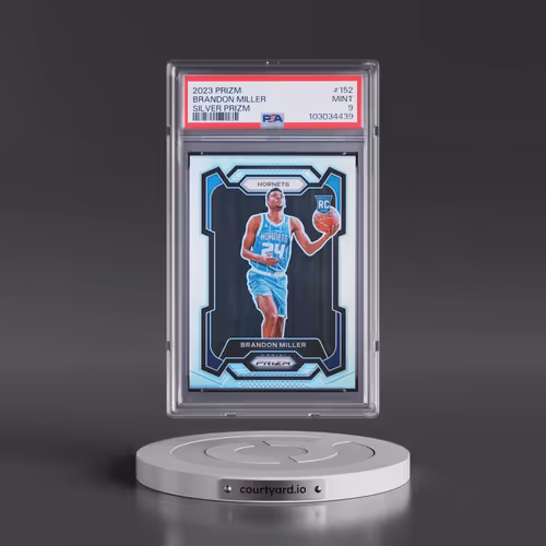 2023 Panini Prizm #152 Brandon Miller - Silver Prizm (PSA 9 MINT)