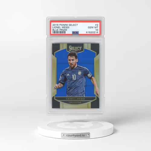 2016 Panini Select #2 Lionel Messi - Blue Prizm (PSA 10 GEM MINT)