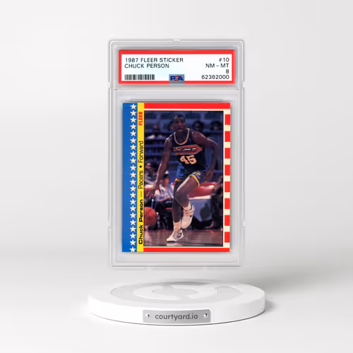 1987 Fleer Sticker #10 Chuck Person (PSA 8 NM-MT)