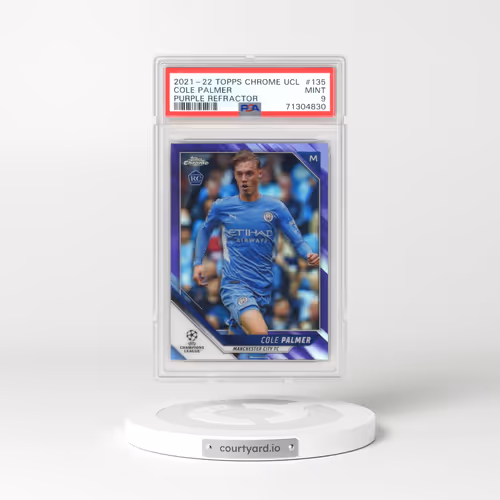 2021 Topps Chrome UEFA Champions League #135 Cole Palmer - Purple Refractor (PSA 9 MINT)