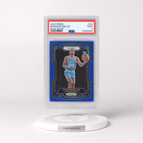 2023 Panini Prizm #152 Brandon Miller - Blue Wave (PSA 9 MINT)
