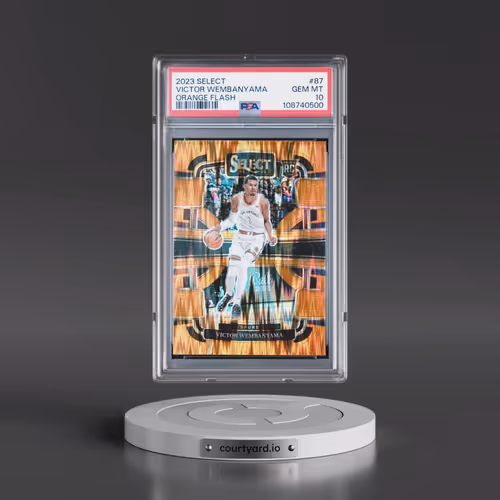2023 Panini Select #87 Victor Wembanyama - Orange Flash (PSA 10 GEM MINT)