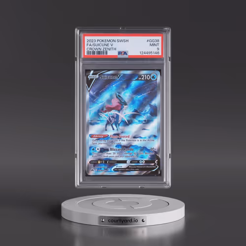 2023 Pokémon Sword and Shield Crown Zenith #GG38 Suicune V - Holo Full Art (PSA 9 MINT)
