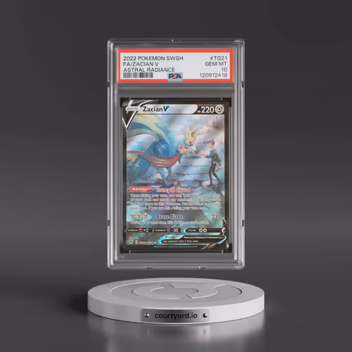 2022 Pokémon Sword & Shield Astral Radiance #TG21 Zacian V - Holo Full Art (PSA 10 GEM MINT)