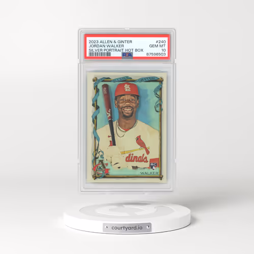2023 Topps Allen & Ginter #240 Jordan Walker - Silver Portrait Hot Box (PSA 10 GEM MINT)
