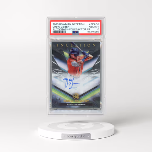 2023 Bowman Inception Autographs #BPADG Drew Gilbert - Foilfractor 1/1 (PSA 10 GEM MINT)