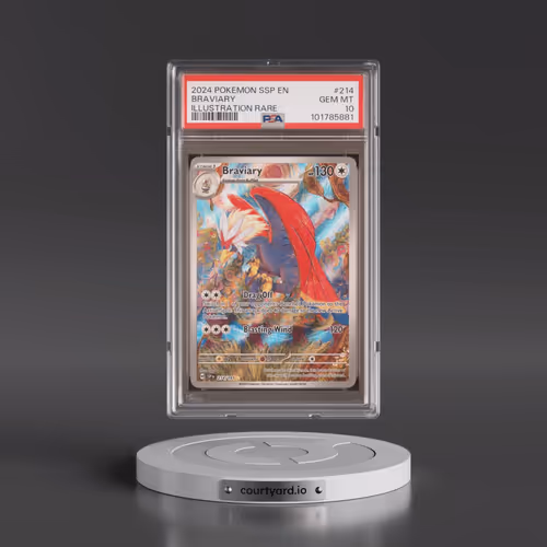 2024 Pokémon Ssp EN-Surging Sparks #214 Braviary - Illustration Rare (PSA 10 GEM MINT)