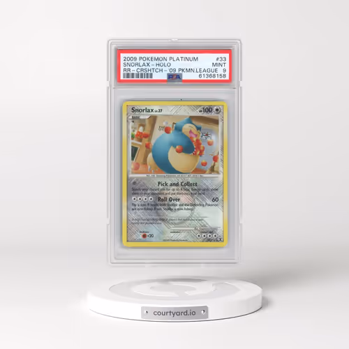 2009 Pokémon Platinum Rising Rivals #33 Snorlax - Holo Crosshatch-2009 Pokemon League (PSA 9 MINT)