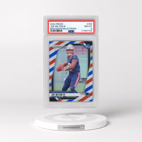 2024 Panini Prizm #354 Joe Milton III - Red/White/Blue Prizm (PSA 8 NM-MT)
