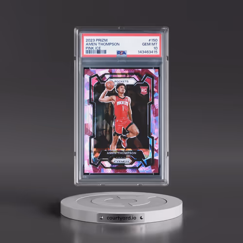 2023 Panini Prizm #150 Amen Thompson - Pink Ice (PSA 10 GEM MINT)