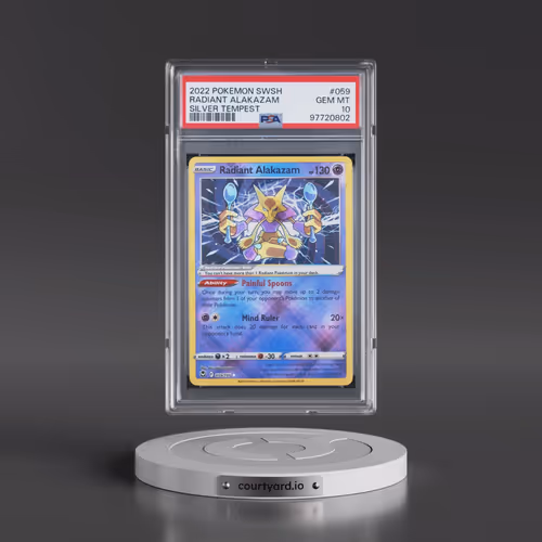 2022 Pokémon Sword & Shield Silver Tempest #059 Radiant Alakazam - Holo (PSA 10 GEM MINT)