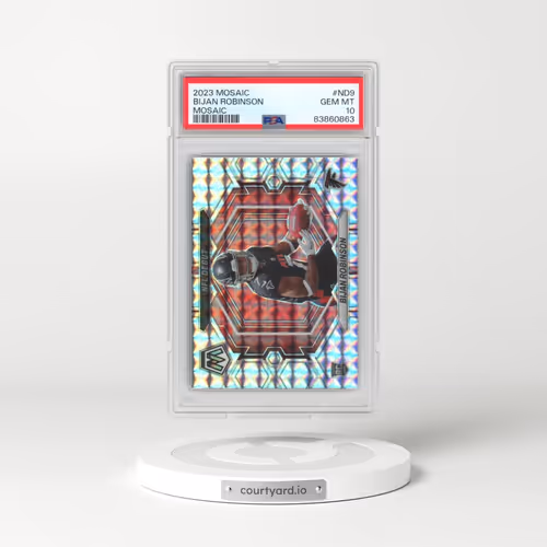 2023 Panini Mosaic NFL Debut #ND9 Bijan Robinson - Mosaic (PSA 10 GEM MINT)