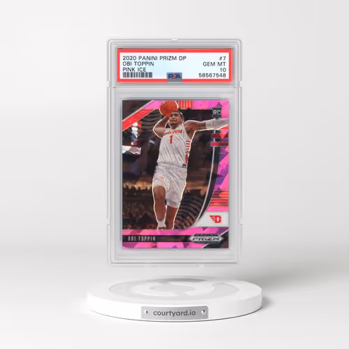 2020 Panini Prizm Draft Picks #7 Obi Toppin - Pink Ice (PSA 10 GEM MINT)