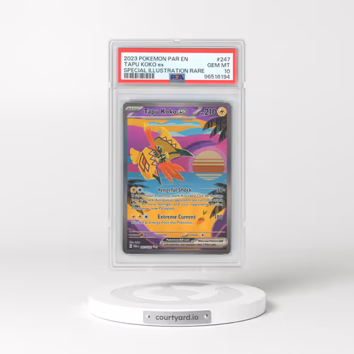 2023 Pokémon Par EN-Paradox Rift #247 Tapu Koko EX - Holo Special Illustration Rare (PSA 10 GEM MINT)
